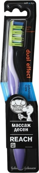Изображение товара Зубная щетка REACH Dual effect Массаж десен мягкая