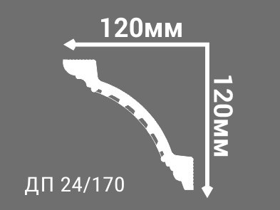Изображение товара Плинтус потолочный Де Багет Декор ДП 24/170