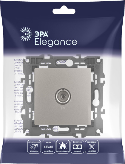 Изображение товара Розетка ЭРА Elegance 14-3101-16 / Б0065760 (титан)