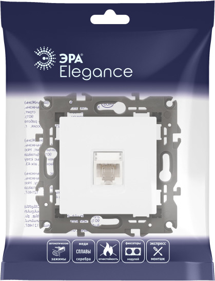 Изображение товара Розетка ЭРА Elegance 14-3107-01М / Б0065763 (белый матовый)