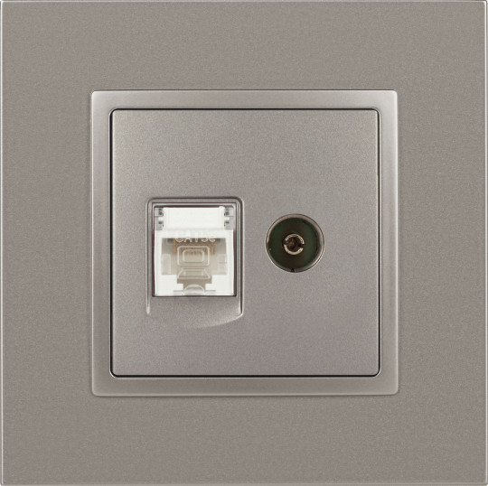 Изображение товара Розетка ЭРА Elegance 14-3110-16 / Б0065768 (титан)