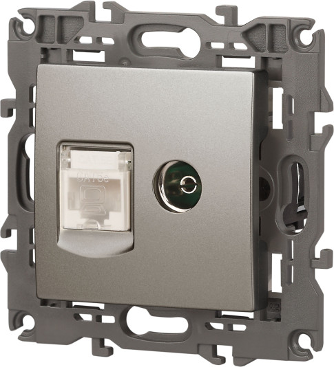Изображение товара Розетка ЭРА Elegance 14-3110-16 / Б0065768 (титан)