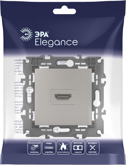 Изображение товара Розетка ЭРА Elegance 14-3114-16 / Б0065778 (титан)