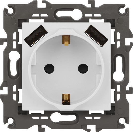 Изображение товара Розетка ЭРА Elegance 14-4109-01М / Б0065773 (белый матовый)