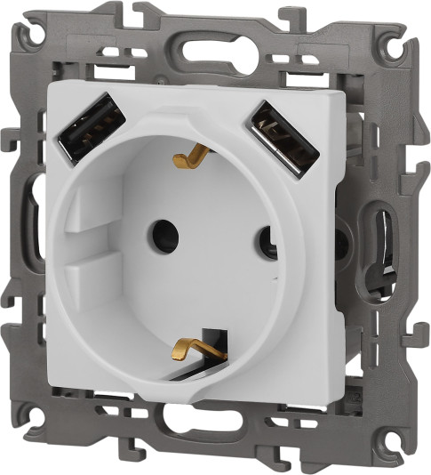Изображение товара Розетка ЭРА Elegance 14-4109-01М / Б0065773 (белый матовый)