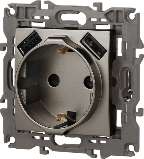 Изображение товара Розетка ЭРА Elegance 14-4109-16 / Б0065775 (титан)