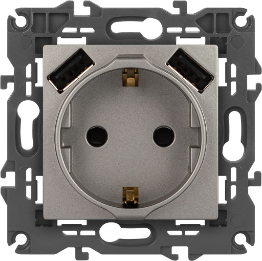 Изображение товара Розетка ЭРА Elegance 14-4109-16 / Б0065775 (титан)