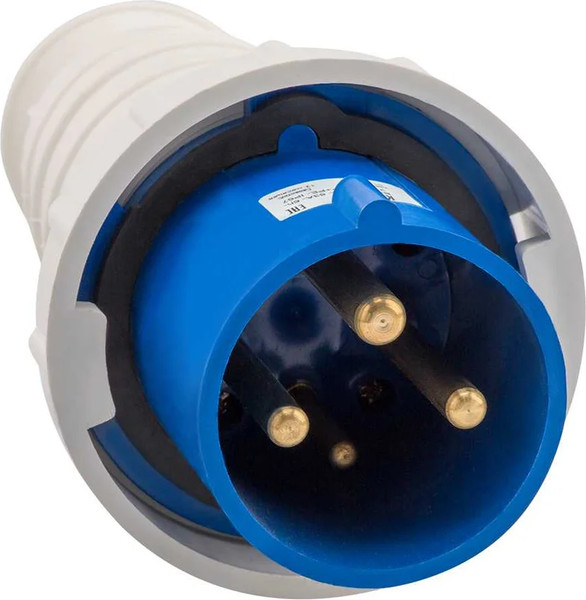 Изображение товара Вилка штепсельная КЭАЗ 033-63А-6h-220AC-2P+PE-IP67 / 222741