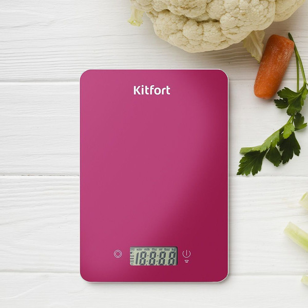 Изображение товара Кухонные весы Kitfort КТ-857-1 (малиновый)