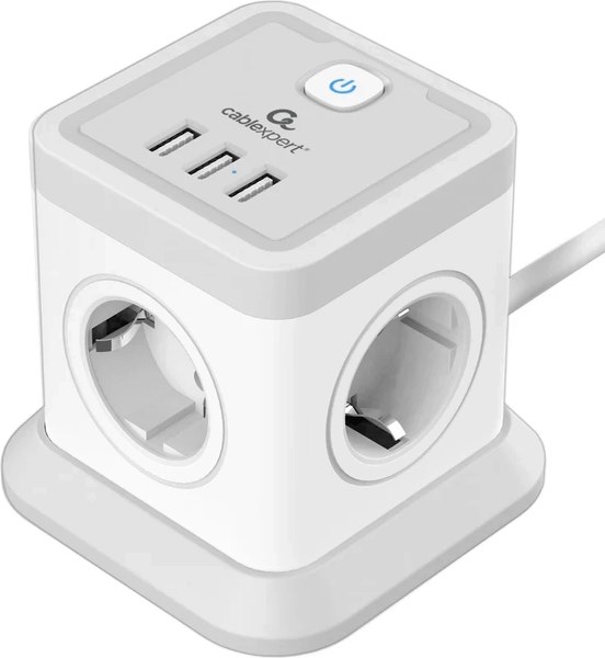 Изображение товара Сетевой фильтр Cablexpert TWR-4-U3-W-3