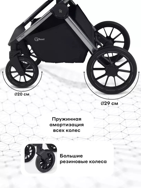 Изображение товара Детская универсальная коляска Rant Falcon Therm 2в1 / RA110 (Black)