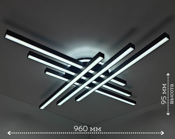 Изображение товара Потолочный светильник Mirastyle XL-60034/6+1S BK