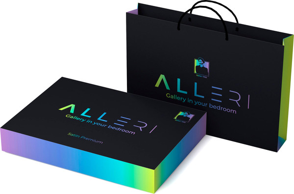 Изображение товара Комплект постельного белья Alleri Сатин Premium 1.5сп / СП-312