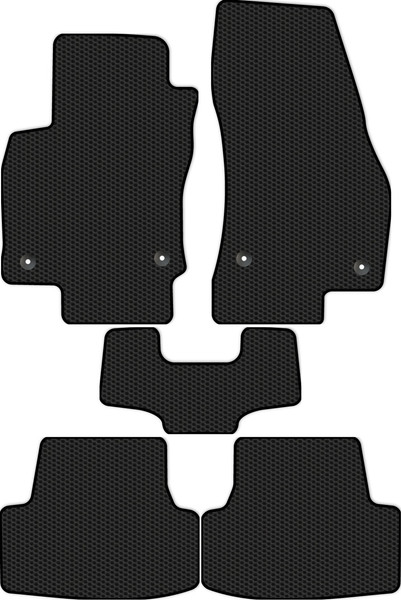 Изображение товара Комплект ковриков для авто Alicosta 1900_1 для Volkswagen Taos I SUV 2020-н.в. (EVA соты, черный)