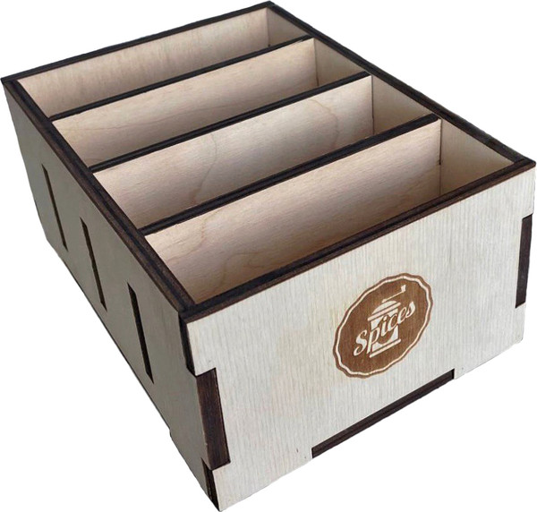 Изображение товара Органайзер для специй ОМурМебель с гравировкой (бежевый)