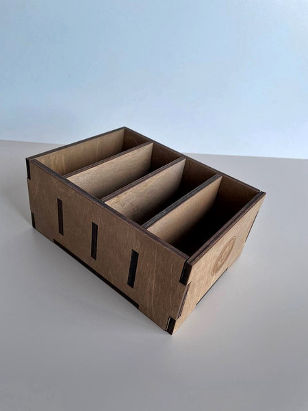 Изображение товара Органайзер для специй ОМурМебель с гравировкой (коричневый)