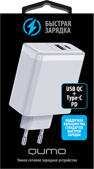 Изображение товара Адаптер питания сетевой Qumo Energy PD 65W Charger 0075 / Q43017