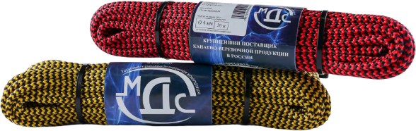 Изображение товара Шнур хозяйственный МДС Полипропиленовый 4мм 16пр PU-155883 (20м)