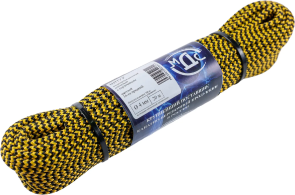 Изображение товара Шнур хозяйственный МДС Полипропиленовый 4мм 16пр PU-155883 (20м)