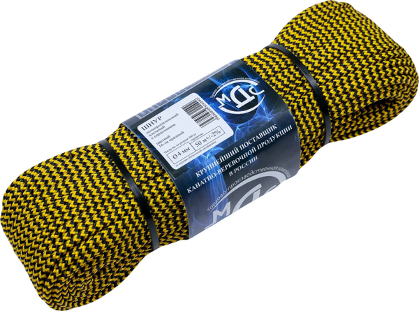 Изображение товара Шнур хозяйственный МДС Полипропиленовый 4мм 16пр PU-155906 (50м)