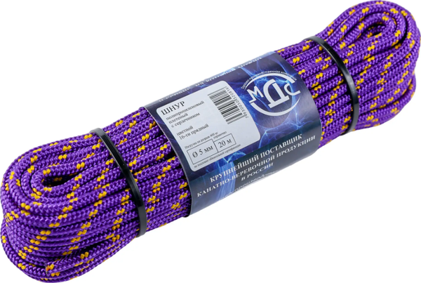 Изображение товара Шнур хозяйственный МДС Полипропиленовый 5мм 16пр PU-155920 (20м)