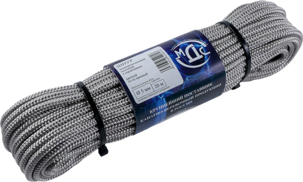 Изображение товара Шнур хозяйственный МДС Полипропиленовый 5мм 16пр PU-155920 (20м)