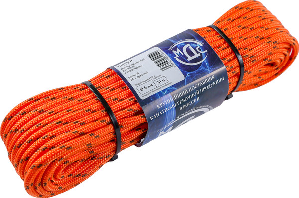 Изображение товара Шнур хозяйственный МДС Полипропиленовый 6мм 24пр PU-155982 (20м)