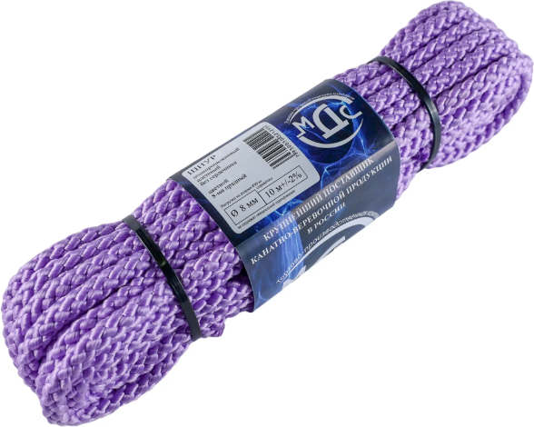Изображение товара Шнур хозяйственный МДС Полипропиленовый 8мм 8пр PU-156002 (10м)