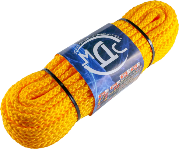 Изображение товара Шнур хозяйственный МДС Полипропиленовый 8мм 8пр PU-156019 (20м)