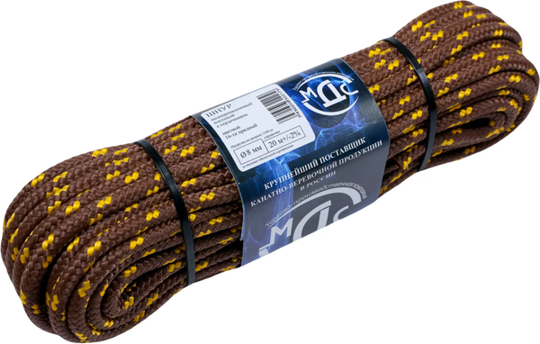 Изображение товара Шнур хозяйственный МДС Полипропиленовый 8мм 16пр PU-156040 (20м)