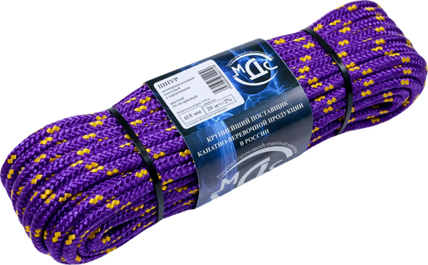 Изображение товара Шнур хозяйственный МДС Полипропиленовый 8мм 16пр PU-156040 (20м)