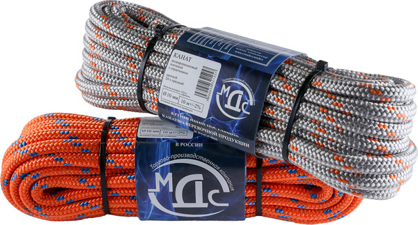 Изображение товара Канат хозяйственный МДС Полипропиленовый 10мм 24пр PU-156118 (10м)