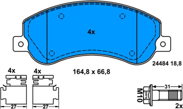 Изображение товара Тормозные колодки ATE 13.0460-3860.2