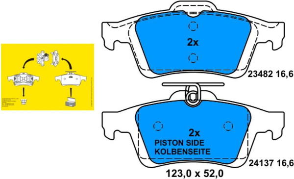 Изображение товара Тормозные колодки ATE 13.0460-7195.2