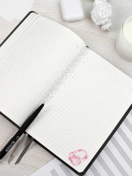 Изображение товара Творческий блокнот Escalada Вся жизнь - музыка / 67735