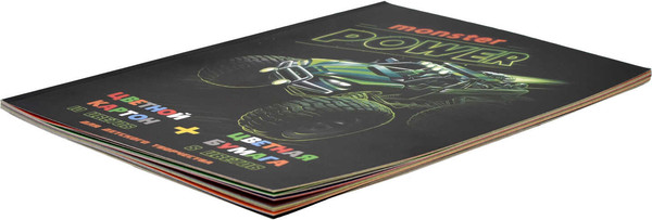 Изображение товара Набор цветной бумаги и картона Феникс+ Монстр-трак / 66761