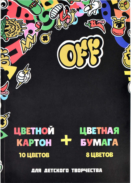 Изображение товара Набор цветной бумаги и картона Феникс+ Стикеры / 66762