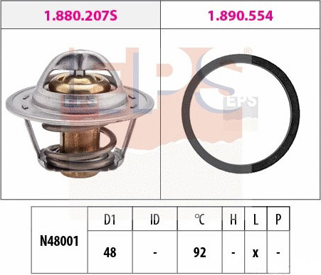 Изображение товара Термостат автомобильный EPS 1.880.207