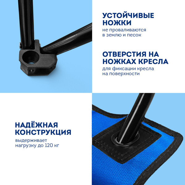 Изображение товара Кресло складное Daswerk 680047 (синий)