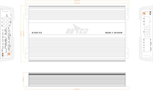 Изображение товара Автомобильный усилитель DL Audio Raven 5.1100 V.2
