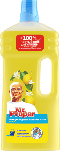 Изображение товара Чистящее средство для пола Mr.Proper Лимон для полов и стен (3x1.5л)
