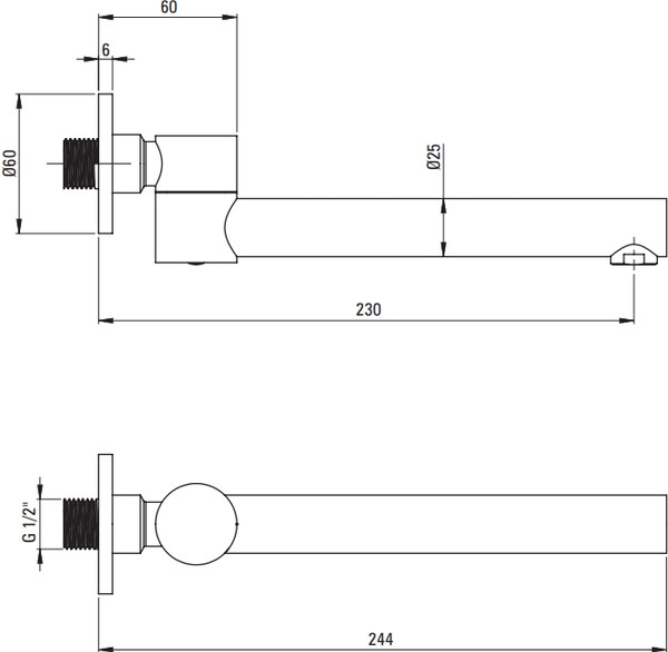 Изображение товара Излив Deante Cascada Gold BR NAC R87K (брашированное золото)