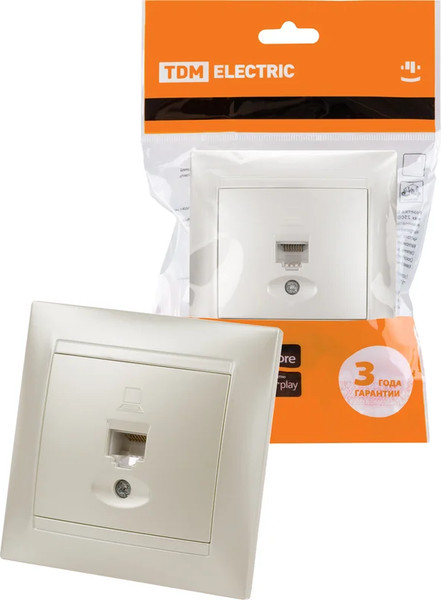 Изображение товара Розетка TDM Лама / SQ1815-0816 (перламутр)