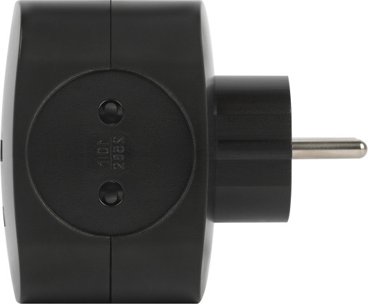 Изображение товара Электроразветвитель ЭРА SP-4-USB-B / Б0049536 (черный)