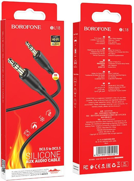 Изображение товара Кабель Borofone BL18 (1м, черный)