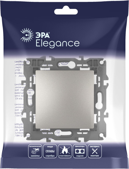 Изображение товара Выключатель ЭРА Elegance 14-1101-16 / Б0065782 (титан)