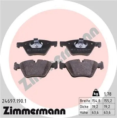 Изображение товара Тормозные колодки Zimmermann 24697.190.1