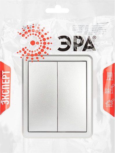 Изображение товара Выключатель ЭРА Эксперт 11-1204-03 / Б0063035 (алюминий)