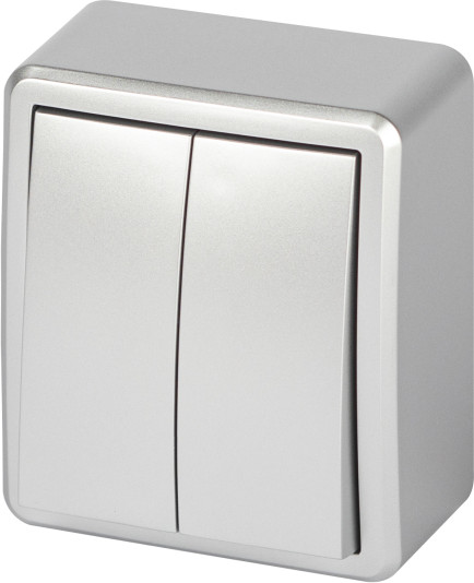 Изображение товара Выключатель ЭРА Эксперт 11-1204-03 / Б0063035 (алюминий)