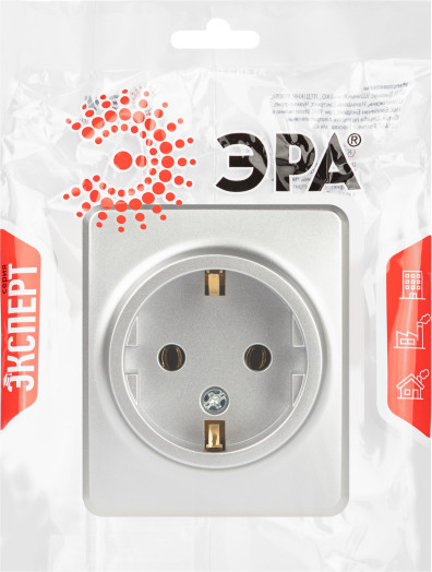 Изображение товара Розетка ЭРА Эксперт 11-2203-03 / Б0063020 (алюминий)